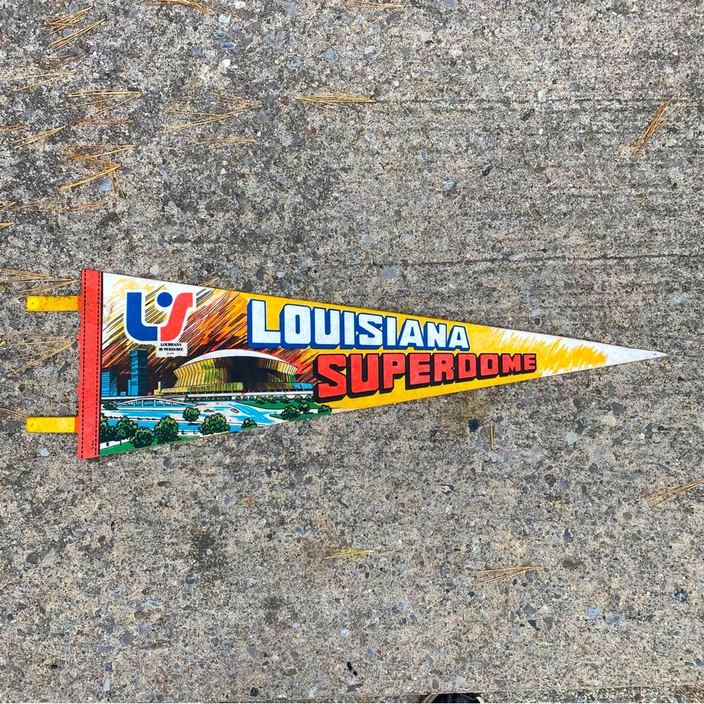 Vintage Louisiana Superdome Pennant from 70s